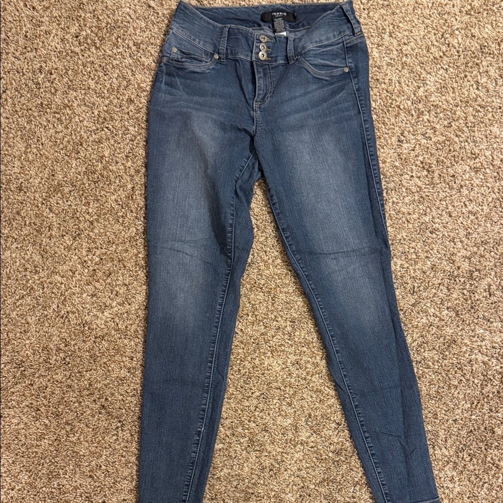 Torrid Dark Blue Skinny Jeans